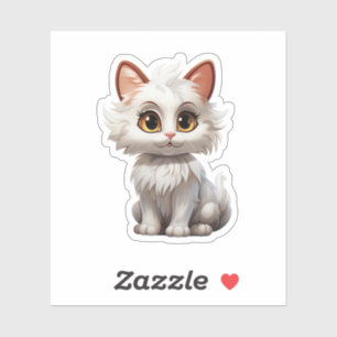 Cartoon kattenillustratie sticker
