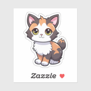 Cartoon kattenillustratie sticker
