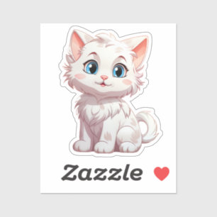 Cartoon kattenillustratie sticker