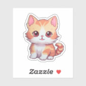 Cartoon kattenillustratie sticker (Vel)