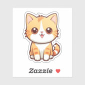 Cartoon kattenillustratie sticker (Vel)