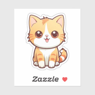 Cartoon kattenillustratie sticker