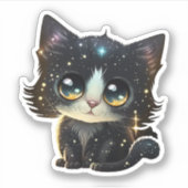 Cartoon kattenillustratie sticker (Voorkant)
