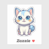 Cartoon kattenillustratie sticker (Vel)