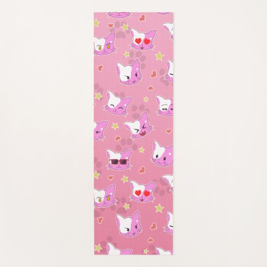 Cartoon Katzen Yogamat (Voorkant)