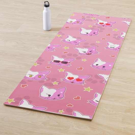 Cartoon Katzen  Yogamat (In situ)