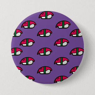 Cartoon Kawaii Sushi, Button visrijst en zeewier