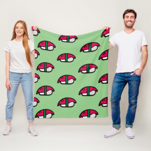 Cartoon Kawaii Sushi, Fish Rice & Seaweed Fleece Deken