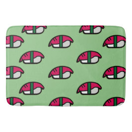 Cartoon Kawaii Sushi, visrijst en seaweed Bath Mat