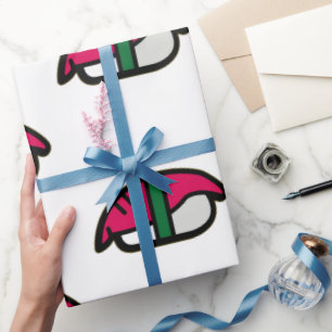 Cartoon Kawaii Sushi, visrijst en zeewier Cadeaupapier