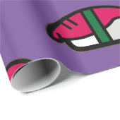 Cartoon Kawaii Sushi, visrijst en zeewier Cadeaupapier (Rol Hoek)