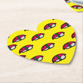 Cartoon Kawaii Sushi, visrijst en zeewier Kartonnen Onderzetters (Gekanteld)