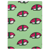 Cartoon Kawaii Sushi, visrijst en zeewier Klembord (Achterkant)
