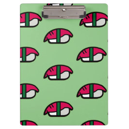 Cartoon Kawaii Sushi, visrijst en zeewier Klembord