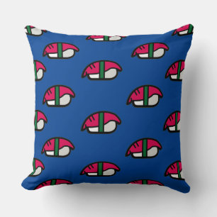 Cartoon Kawaii Sushi, visrijst en zeewier Kussen