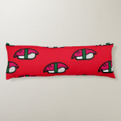 Cartoon Kawaii Sushi, visrijst en zeewier Lichaamskussen (Achterkant)