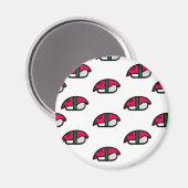 Cartoon Kawaii Sushi, visrijst en zeewier Magneet (Voorkant / Achterkant)