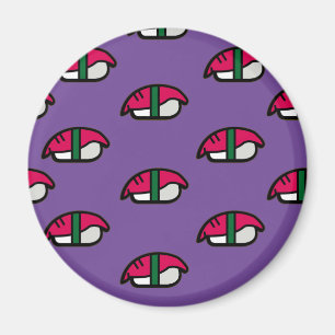 Cartoon Kawaii Sushi, visrijst en zeewier Magnet