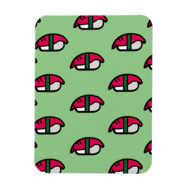 Cartoon Kawaii Sushi, visrijst en zeewier Magnet Magneet