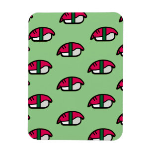 Cartoon Kawaii Sushi, visrijst en zeewier Magnet Magneet