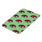 Cartoon Kawaii Sushi, visrijst en zeewier Magnet Magneet (Linkerzijde)