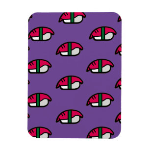 Cartoon Kawaii Sushi, visrijst en zeewier Magnet Magneet
