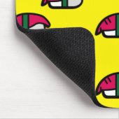 Cartoon Kawaii Sushi, visrijst en zeewier Muismat (Hoek)