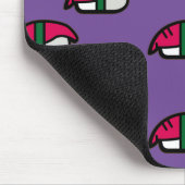 Cartoon Kawaii Sushi, visrijst en zeewier Muismat (Hoek)