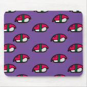 Cartoon Kawaii Sushi, visrijst en zeewier Muismat (Voorkant)