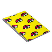 Cartoon Kawaii Sushi, Visrijst en zeewier Notitieb Notitieboek (Rechterzijde)