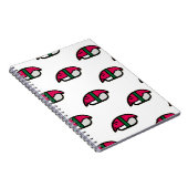 Cartoon Kawaii Sushi, visrijst en zeewier Notitieboek (Rechterzijde)