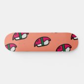 Cartoon Kawaii Sushi, visrijst en zeewier Persoonlijk Skateboard (Horizontaal)