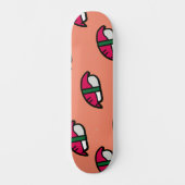 Cartoon Kawaii Sushi, visrijst en zeewier Persoonlijk Skateboard (Voorkant)