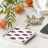 Cartoon Kawaii Sushi, visrijst en zeewier Sleutelhanger (Zijkant)