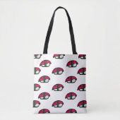 Cartoon Kawaii Sushi, visrijst en zeewier Tote Bag (Voorkant)