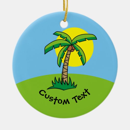 Cartoon keramisch Ornament voor palmbomen (Voorkant)