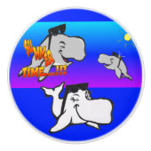 Cartoon keramische meeuw keramische knop (Voorkant)