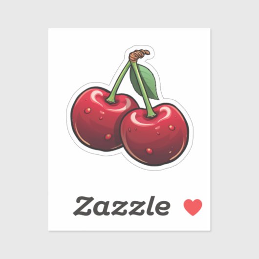 Cartoon kers sticker (Vel)