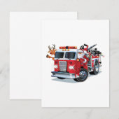 Cartoon Kerst brandwagen (Voorkant / Achterkant)