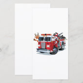 Cartoon Kerst brandweerwagen (Voorkant / Achterkant)