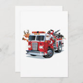 Cartoon Kerst brandweerwagen (Voorkant / Achterkant)