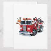 Cartoon Kerst brandweerwagen (Voorkant / Achterkant)