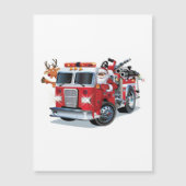 Cartoon Kerst brandweerwagen (Voorkant)
