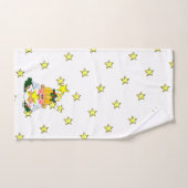 Cartoon Kerst Engel en Sterren Vakantie Handdoek (Handdoek)