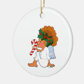 Cartoon Kerst Engel met Candy Cane Ornament (Links)