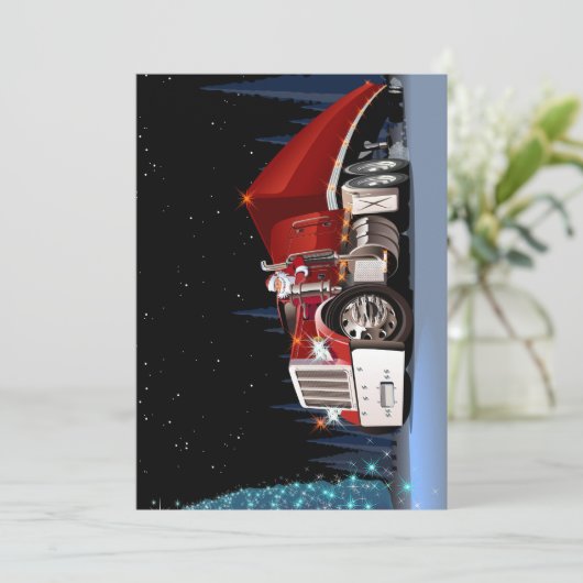 Cartoon kerst feestdagenkaart (Staand voorkant)