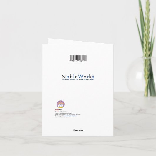 Cartoon Kerst Kaarten - Klaagster Rendieren (Achterkant)