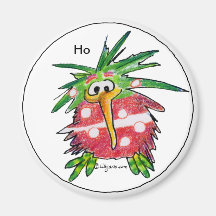 Cartoon Kerst Kiwi Magnet