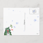 Cartoon Kerst Kiwi Vogels Grappig Briefkaart (Achterkant)