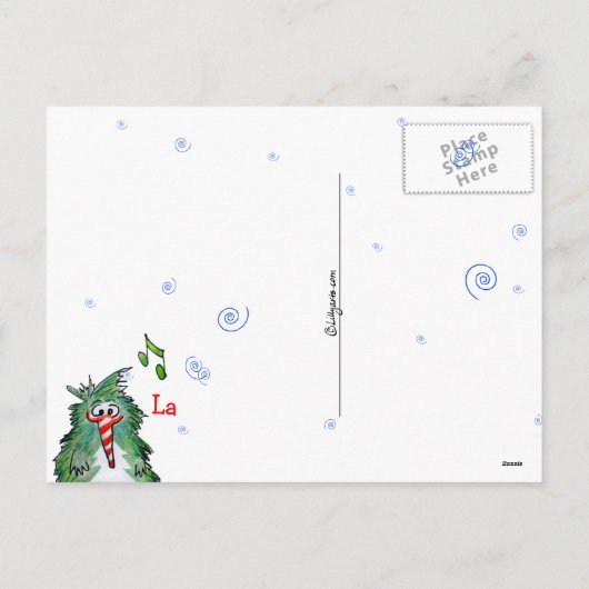 Cartoon Kerst Kiwi Vogels Grappig Briefkaart (Achterkant)